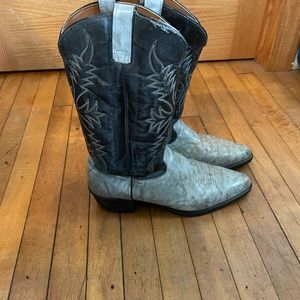 Texas black & gray cowboy boots